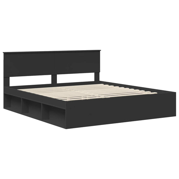 Sängyn runko Musta 6FT Super King Size Massiivinen mänty
