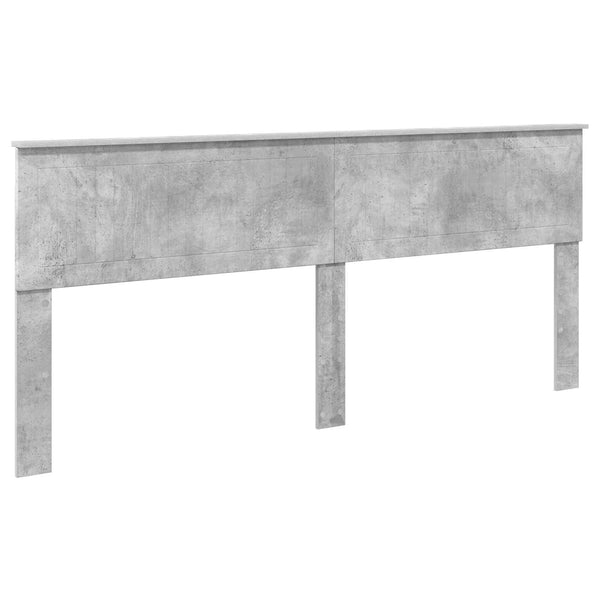 Sängyn runko päätyllä Betoninharmaa 200 x 200 cm Tekninen puu