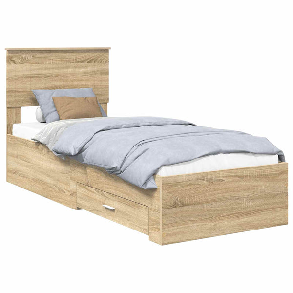 Sängyn runko Sonoma-tammi 2FT6 Small Single Tekninen puu