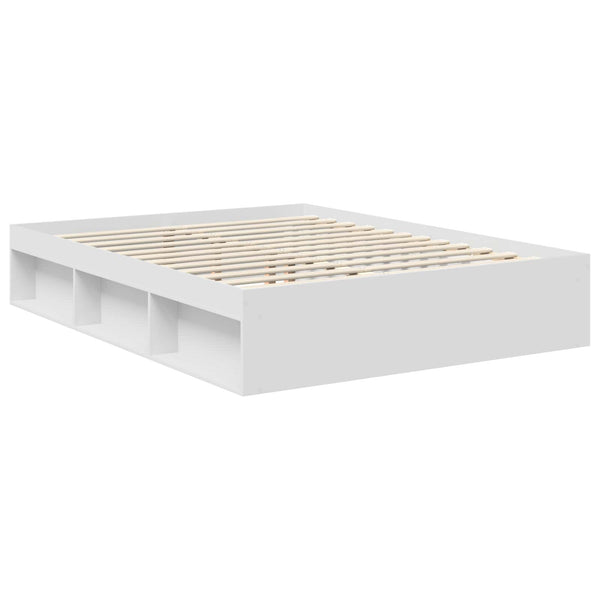 Sängyn runko päätyllä Valkoinen 5FT King Size Massiivinen mänty