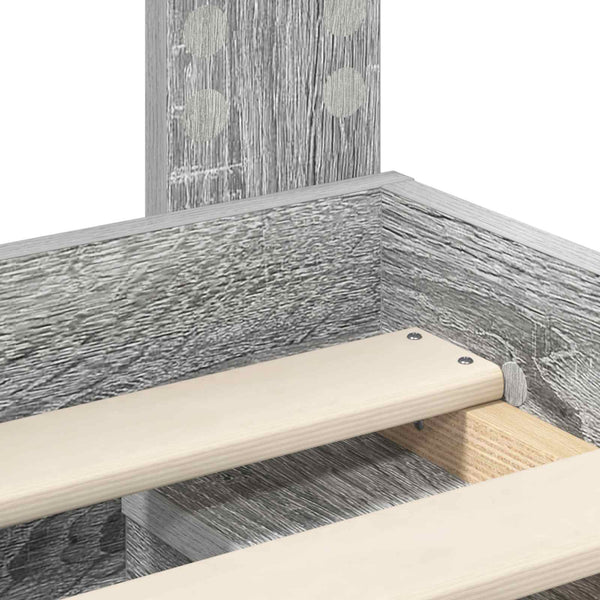 Sängyn runko Harmaa Sonoma 140 x 200 cm Massiivinen mänty