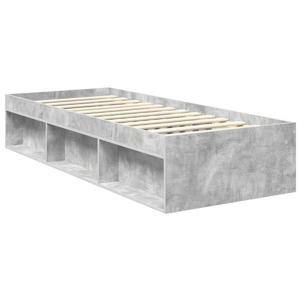 Sängyn runko Betonin harmaa 2FT6 Small Single Massiivinen mänty