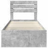 Sängyn runko Betonin harmaa 2FT6 Small Single Massiivinen mänty