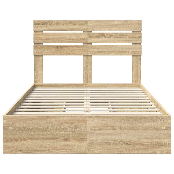 Säilytyssänky päätyllä Sonoman tammi 4FT6 Double Tekninen puu