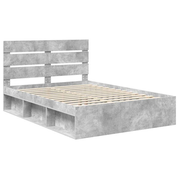 Sängyn runko Betonin harmaa 5FT King Size Massiivinen mänty