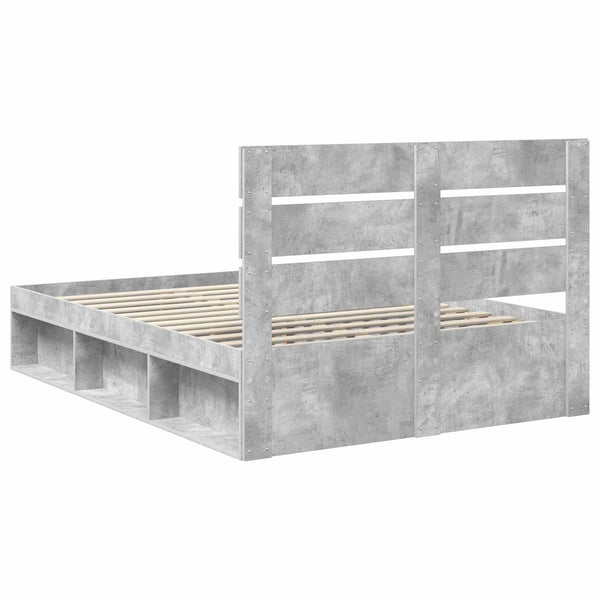 Sängyn runko Betonin harmaa 5FT King Size Massiivinen mänty