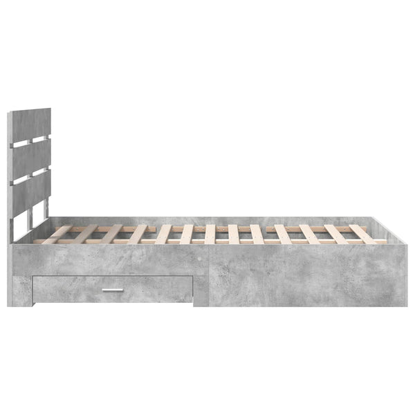 Sängyn runko Betoni Harmaa 4FT Small Double Tekninen puu