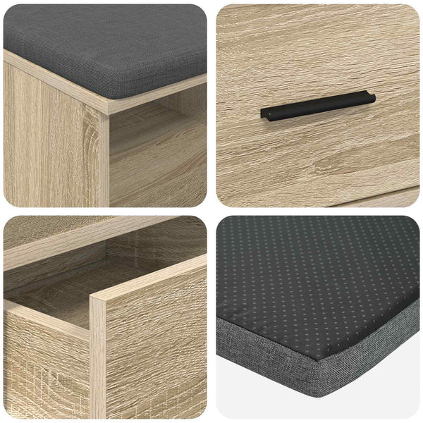 Halli penkki Sonoman tammi 80 x 38 x 46 cm