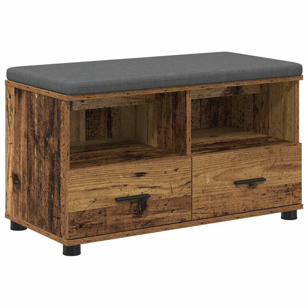 Halli penkki Vanha puu 80 x 38 x 46 cm Insinööripuu ja kangas