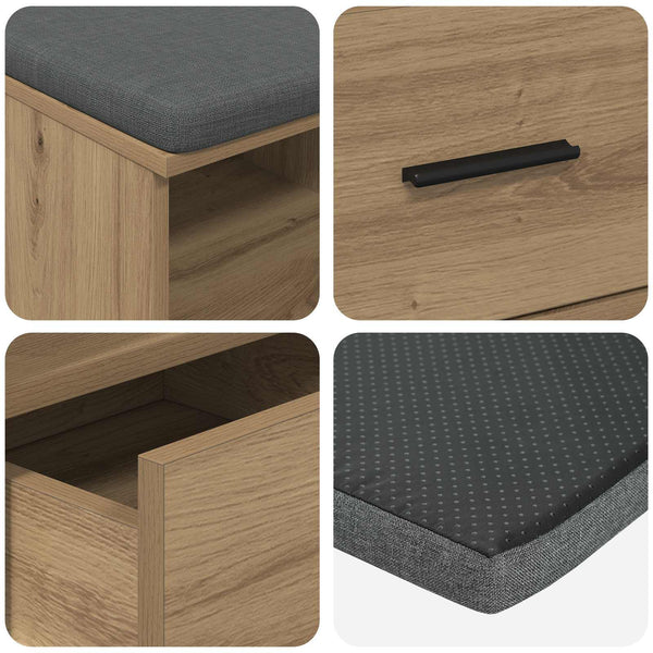 Halli penkki Artisan Tammi 80 x 38 x 46 cm