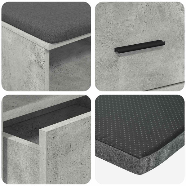 Halli penkki Betoni Harmaa 100 x 38 x 46 cm