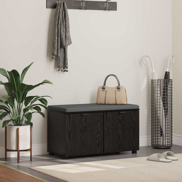 Halli penkki Musta Tammi 80 x 38 x 46 cm Insinööripuu ja kangas