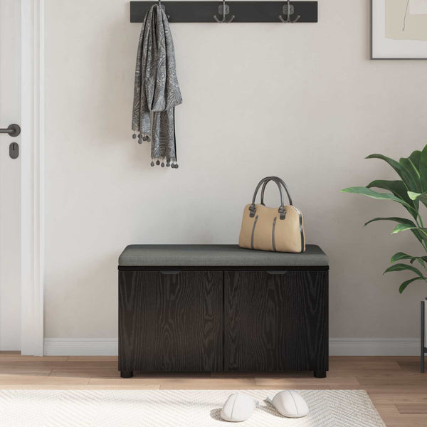 Halli penkki Musta Tammi 80 x 38 x 46 cm Insinööripuu ja kangas