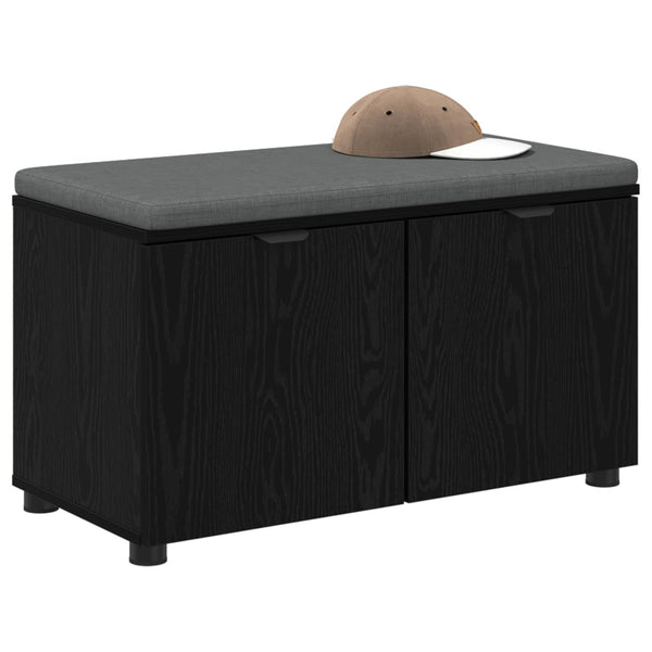 Halli penkki Musta Tammi 80 x 38 x 46 cm Insinööripuu ja kangas