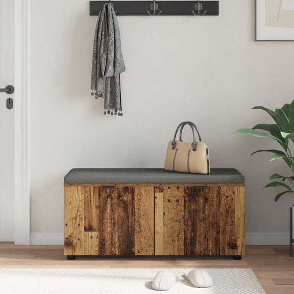 Halli penkki Vanha puu 100 x 38 x 46 cm Insinööripuu ja kangas