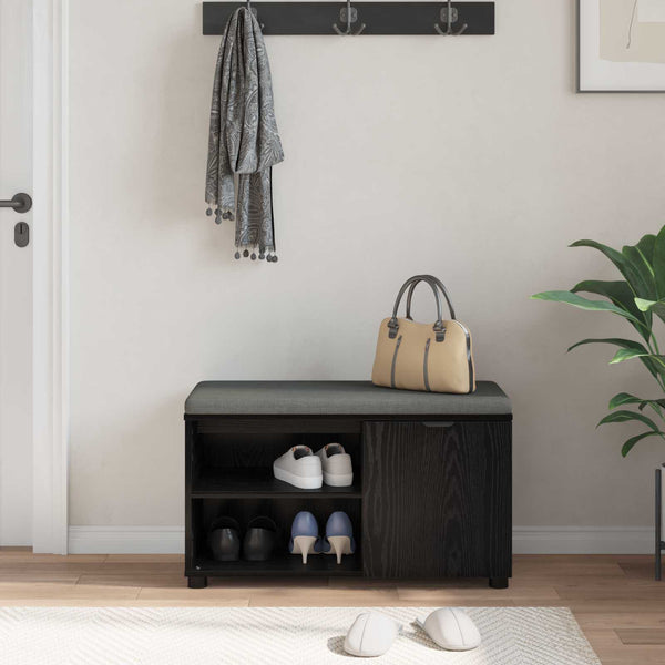 Halli penkki Musta Tammi 80 x 38 x 46 cm Insinööripuu ja kangas