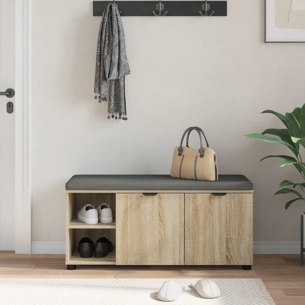 Halli penkki tyynyllä hyllyllä Sonoman tammi 100 x 38 x 46 cm