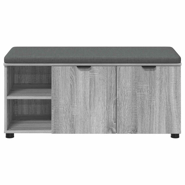 Halli penkki tyynyllä hyllyllä Harmaa Sonoma 100 x 38 x 46 cm
