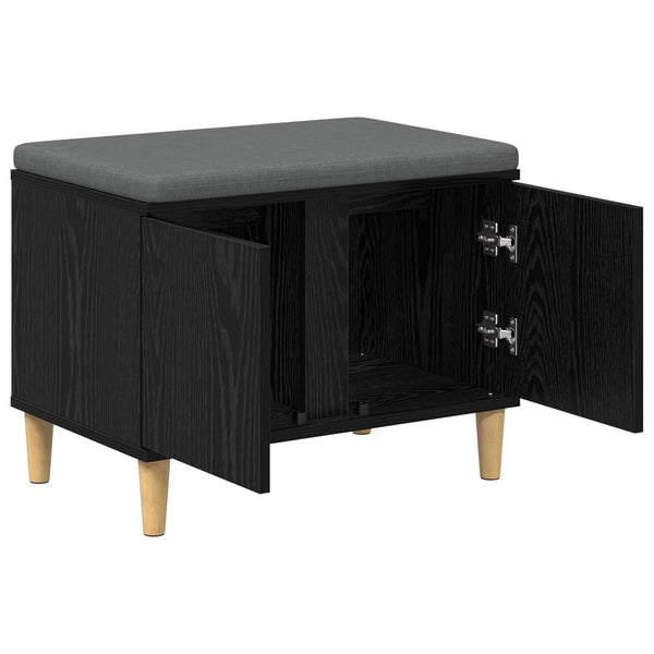 Halli penkki Musta Tammi 60 x 38 x 46 cm Insinööripuu ja kangas