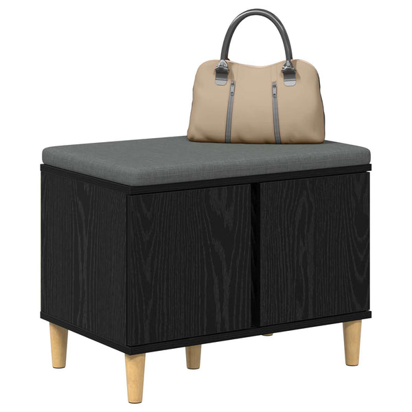 Halli penkki Musta Tammi 60 x 38 x 46 cm Insinööripuu ja kangas