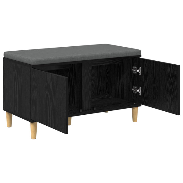 Halli penkki Musta Tammi 80 x 38 x 46 cm Insinööripuu ja kangas