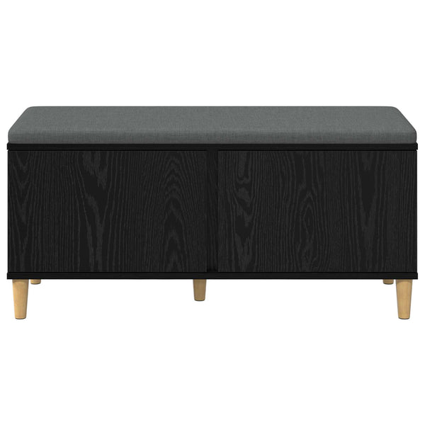 Halli penkki tyynyllä ovella Musta Tammi 100 x 38 x 46 cm