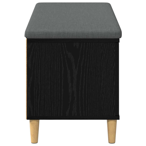 Halli penkki tyynyllä ovella Musta Tammi 100 x 38 x 46 cm