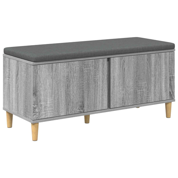 Halli penkki tyynyllä ovella Harmaa Sonoma 100 x 38 x 46 cm