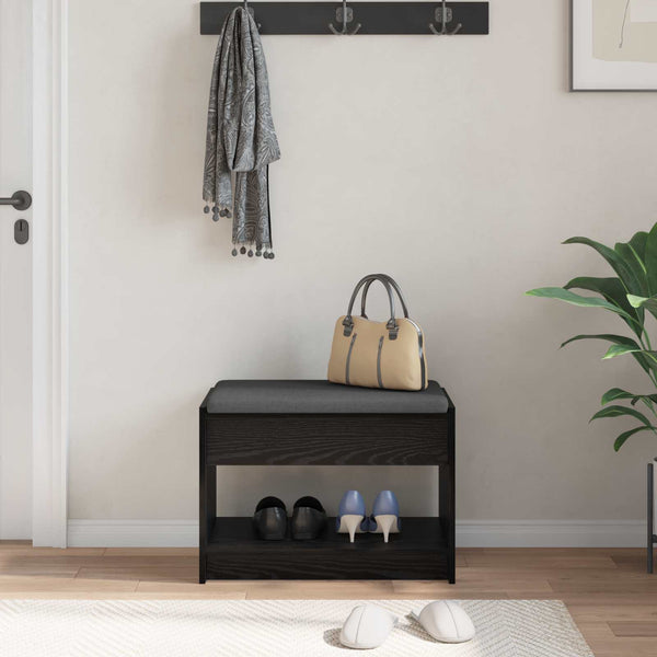 Halli penkki Musta Tammi 63 x 38 x 45 cm Insinööripuu ja kangas