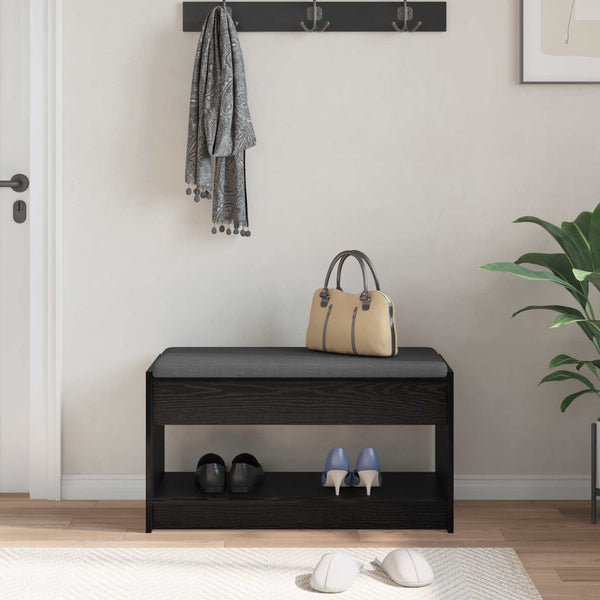Halli penkki Musta Tammi 83 x 38 x 45 cm Insinööripuu ja kangas