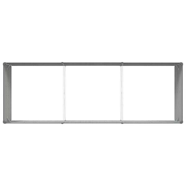 Kukkalaatikko Antrasiitti 290 x 100 x 45 cm Galvanoitu teräs