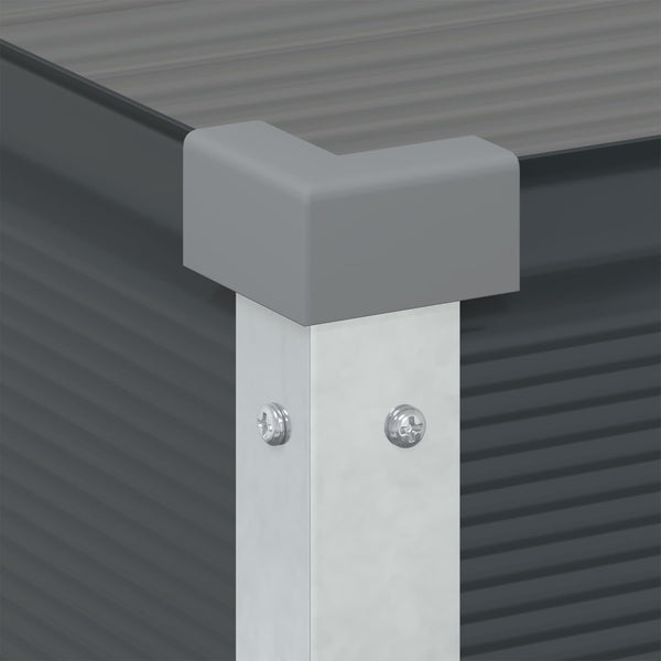 Kukkalaatikko Antrasiitti 100 x 45 x 90 cm Galvanoitu teräs