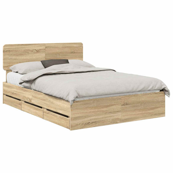 Sängyn runko päätyllä Sonoman tammi 5FT King Size Käsitelty puu