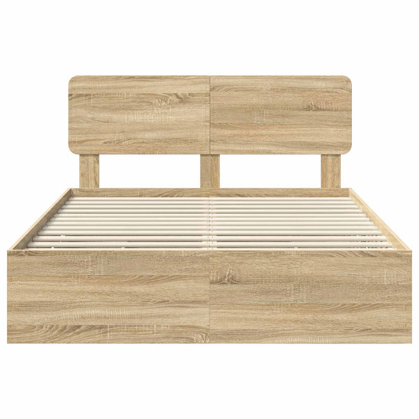 Sängyn runko päätyllä Sonoman tammi 5FT King Size Käsitelty puu