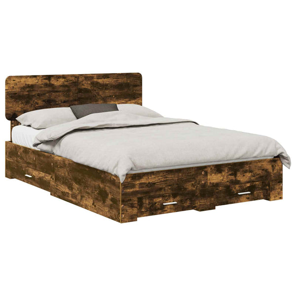 Sängyn runko päätyllä Savupähkinä 5FT King Size Tekninen puu