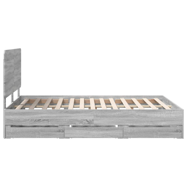 Sängyn runko Harmaa Sonoma 5FT King Size Insinööripuuta