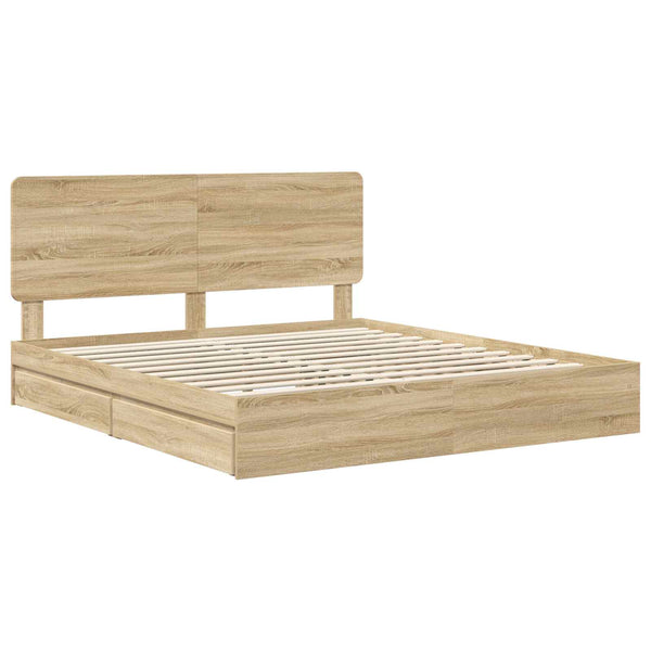 Säilytyssänky Sonoman tammi 6FT Super King Size Tekninen puu