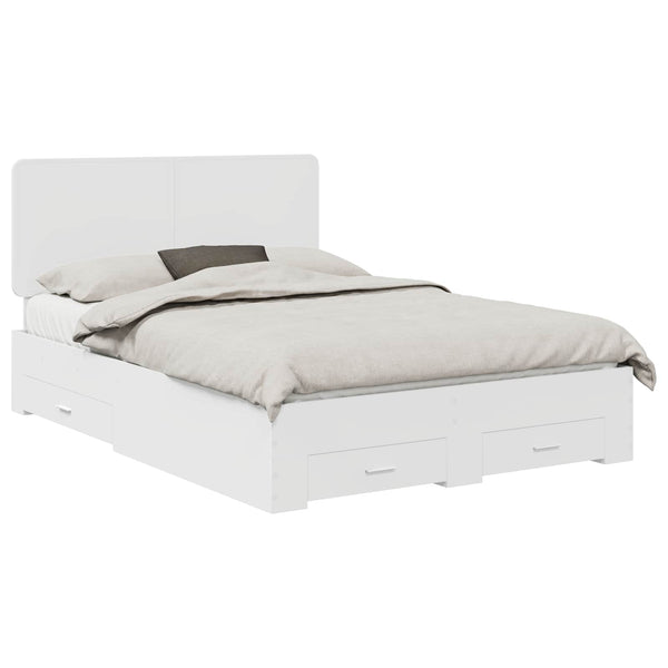 Sängyn runko päätyllä Valkoinen 5FT King Size Tekninen puu