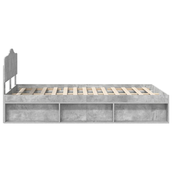 Sängyn runko päätyllä Betoni 4FT Small Double Massiivinen mänty