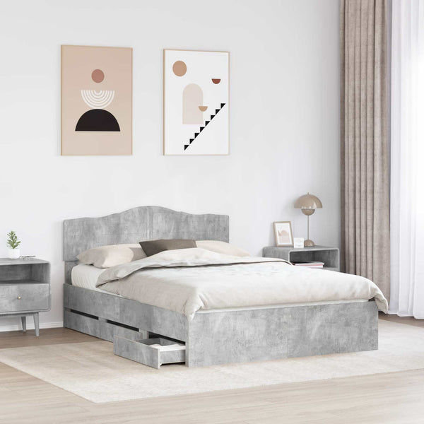 Sängyn runko Betoni Harmaa 5FT King Size Insinööripuuta