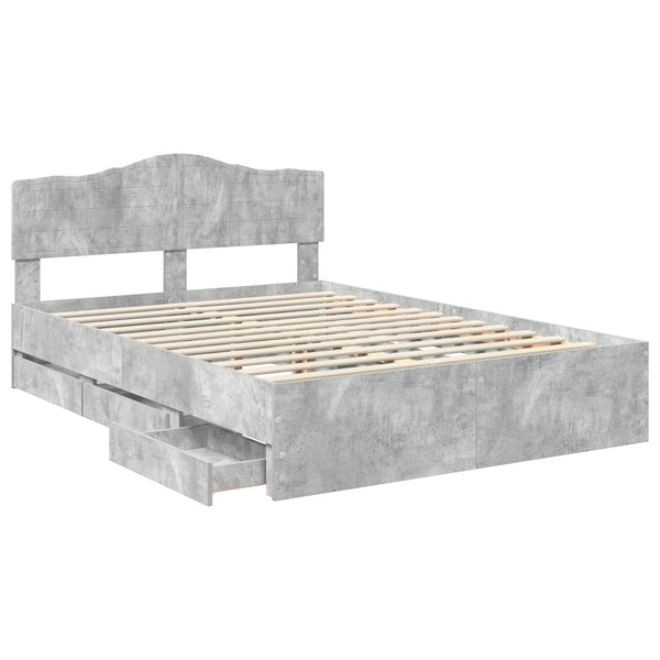 Sängyn runko Betoni Harmaa 5FT King Size Insinööripuuta
