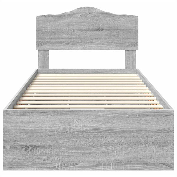 Sängyn runko päätyllä Harmaa Sonoma 3FT Single Insinööripuuta