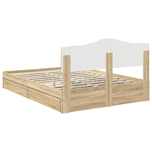 Säilytyssänky päätyllä Sonoman tammi 5FT King Size Tekninen puu