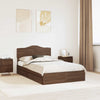 Säilytyssänky päätyllä Ruskea tammi 120 x 200 cm Tekninen puu