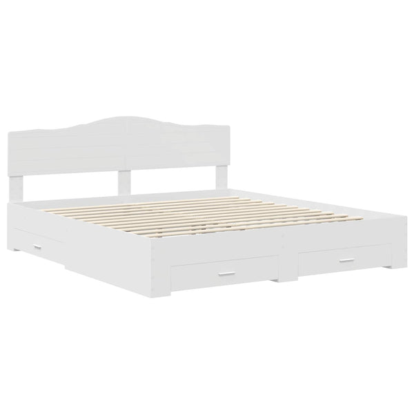 Sängyn runko Valkoinen 6FT Super King Size Tekninen puu