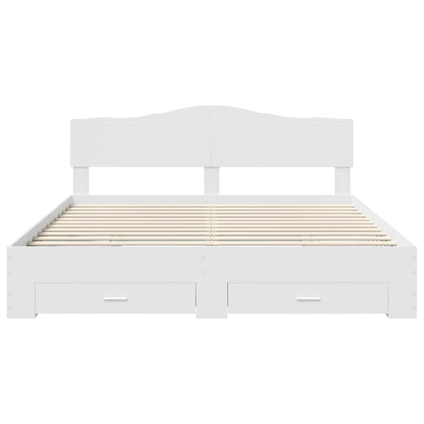 Sängyn runko Valkoinen 6FT Super King Size Tekninen puu