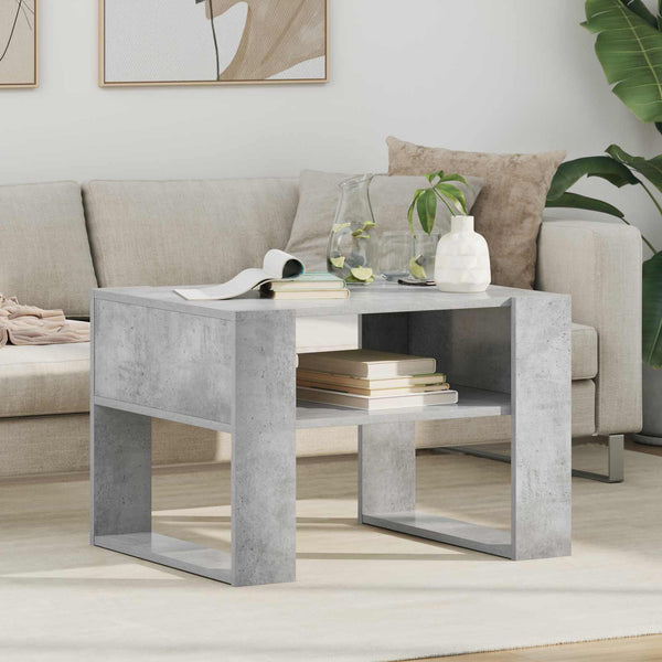 Sohvapöytä Betoni Harmaa 66 x 53 x 45 cm Tekninen puu
