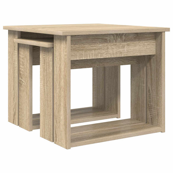 Kahvipöytäsetti 2 kpl Sonoman tammi 50 x 52 x 42 cm