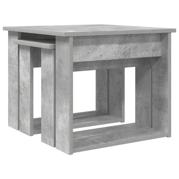 Kahvipöytäsetti 2 kpl Betoni Harmaa 50 x 52 x 42 cm