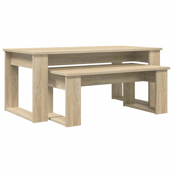 Kahvipöytäsetti 2 kpl Sonoman tammi 100 x 50 x 42 cm